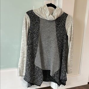 THML Gray and Black Cowl Neck Sweater